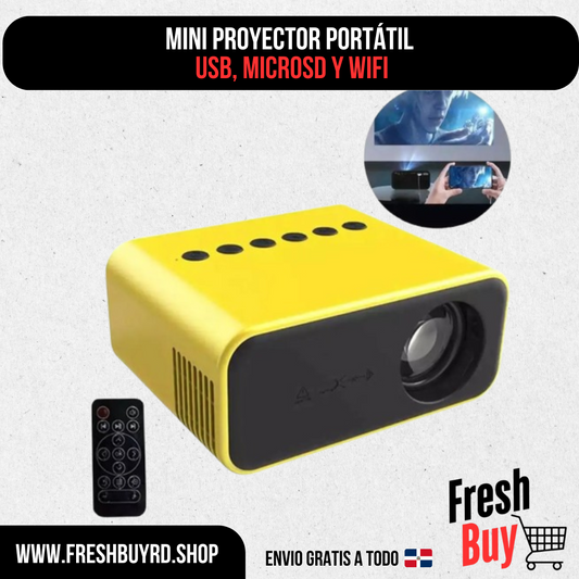 📽️ MINI PROYECTOR PORTÁTIL – USB, MicroSD y WiFi